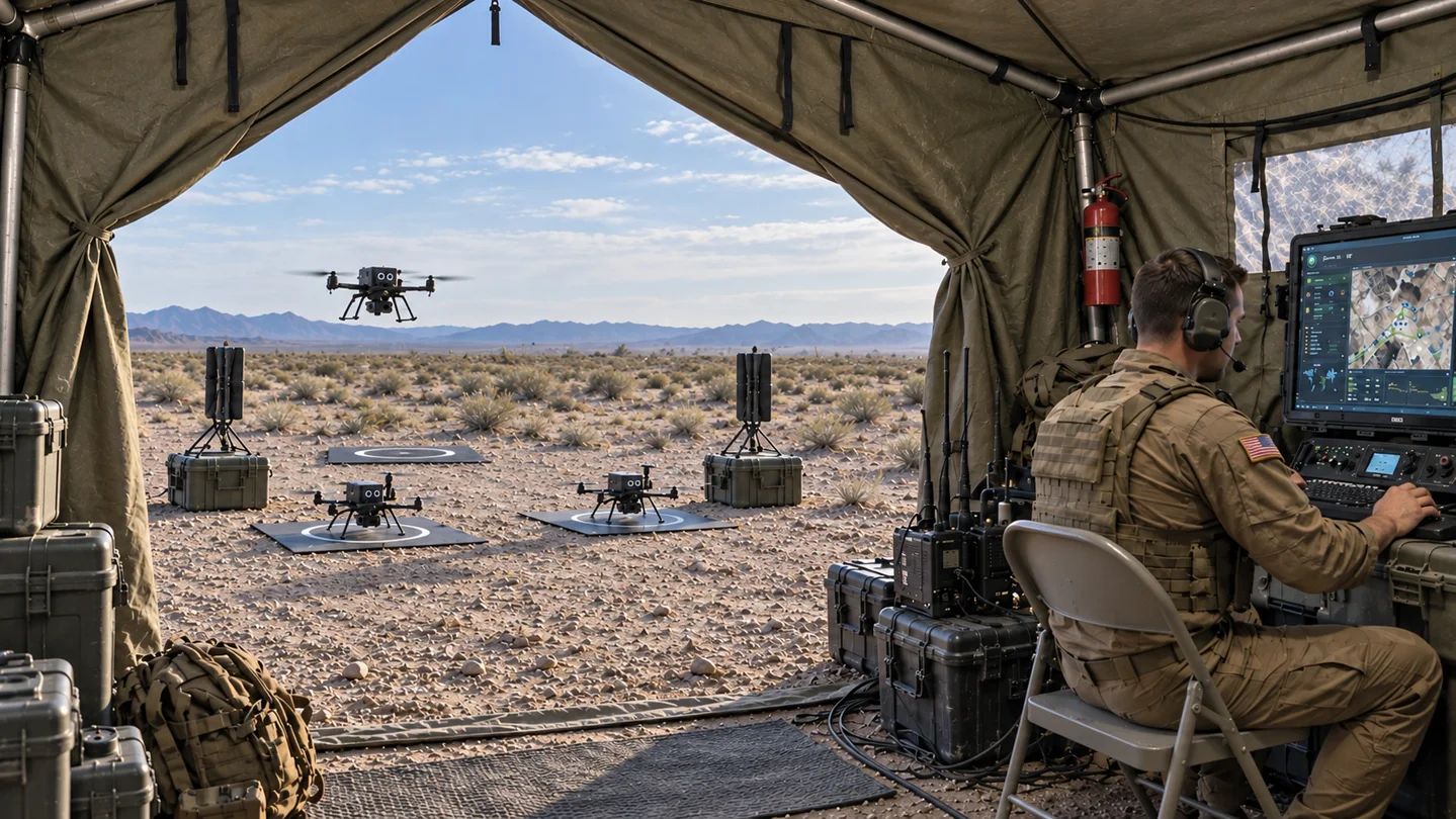 Field operator monitoring autonomous systems in a mission decision-support workflow